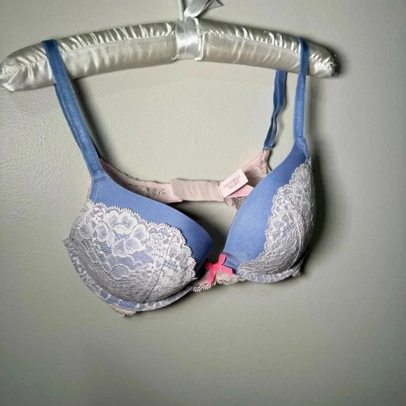 Victoria secret lavender pink lace push up bra 32D - Picture 3 of 6